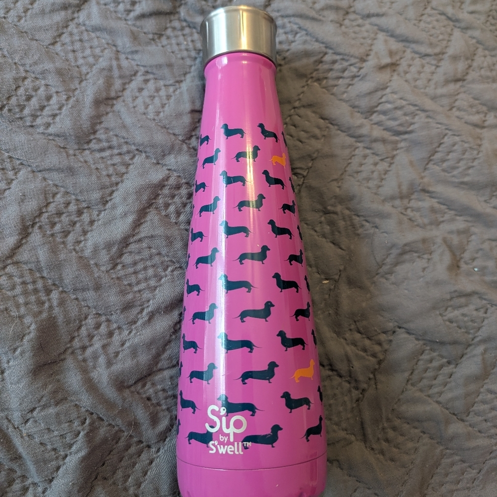Sip by S'well Pink Dachshund Water Bottle
